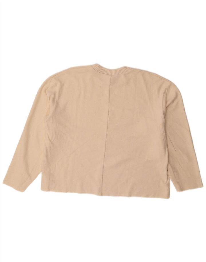 Zara ženski pulover s okruglim izrezom UK 16 Large Off White