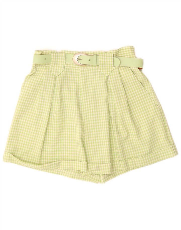PIMKIE Ženske Chino kratke hlače visokog struka IT 44 Srednje W26 Green Gingham