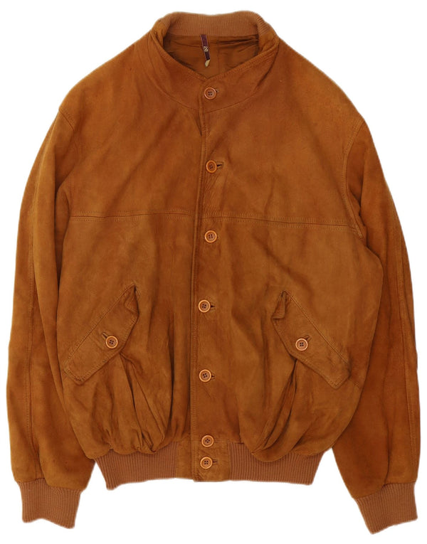 Vintage muška bomber jakna od brušene kože UK 40 velika smeđa koža