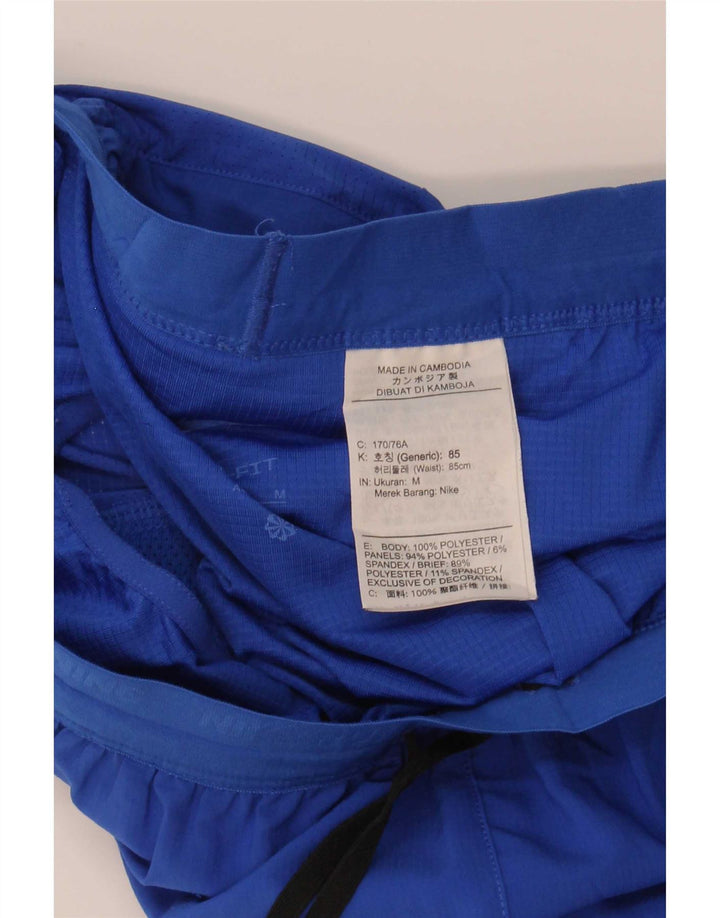 Nike Boys Dri Fit Graphic Sport Shorts 10-11 Years Medium Blue Poliester