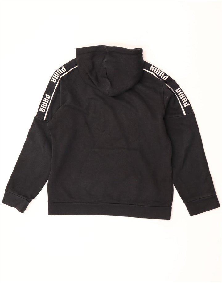 Puma muška majica s kapuljačom srednje veličine, crni pamuk