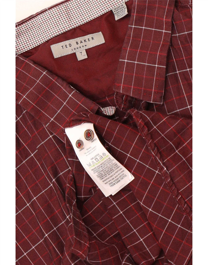 Ted Baker muška košulja veličina 7 3XL kestenjasto karirani pamuk