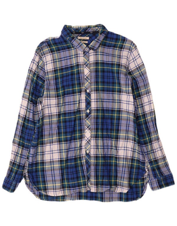 Barbour ženska flanelska košulja opuštenog kroja UK 18 XL plavi pamuk