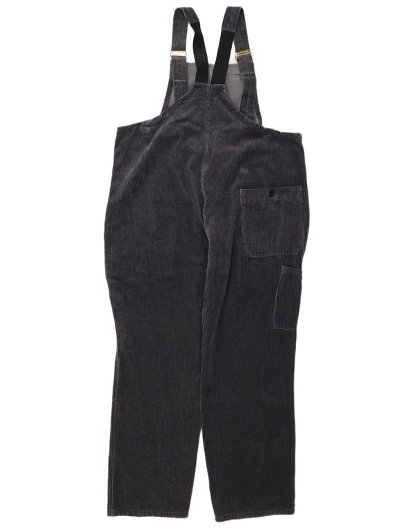 Vintage Mens Dungarees Corduroy Trousers W40 L29 Grey Cotton