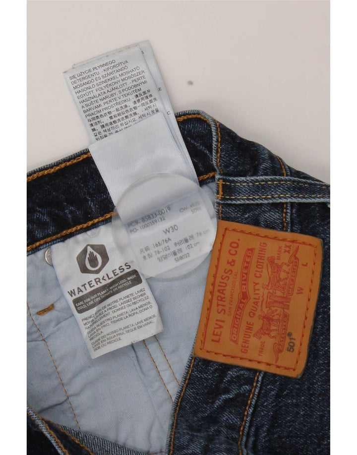 Levi's ženske 501 traper kratke hlače W30 srednje tamnoplavi pamuk