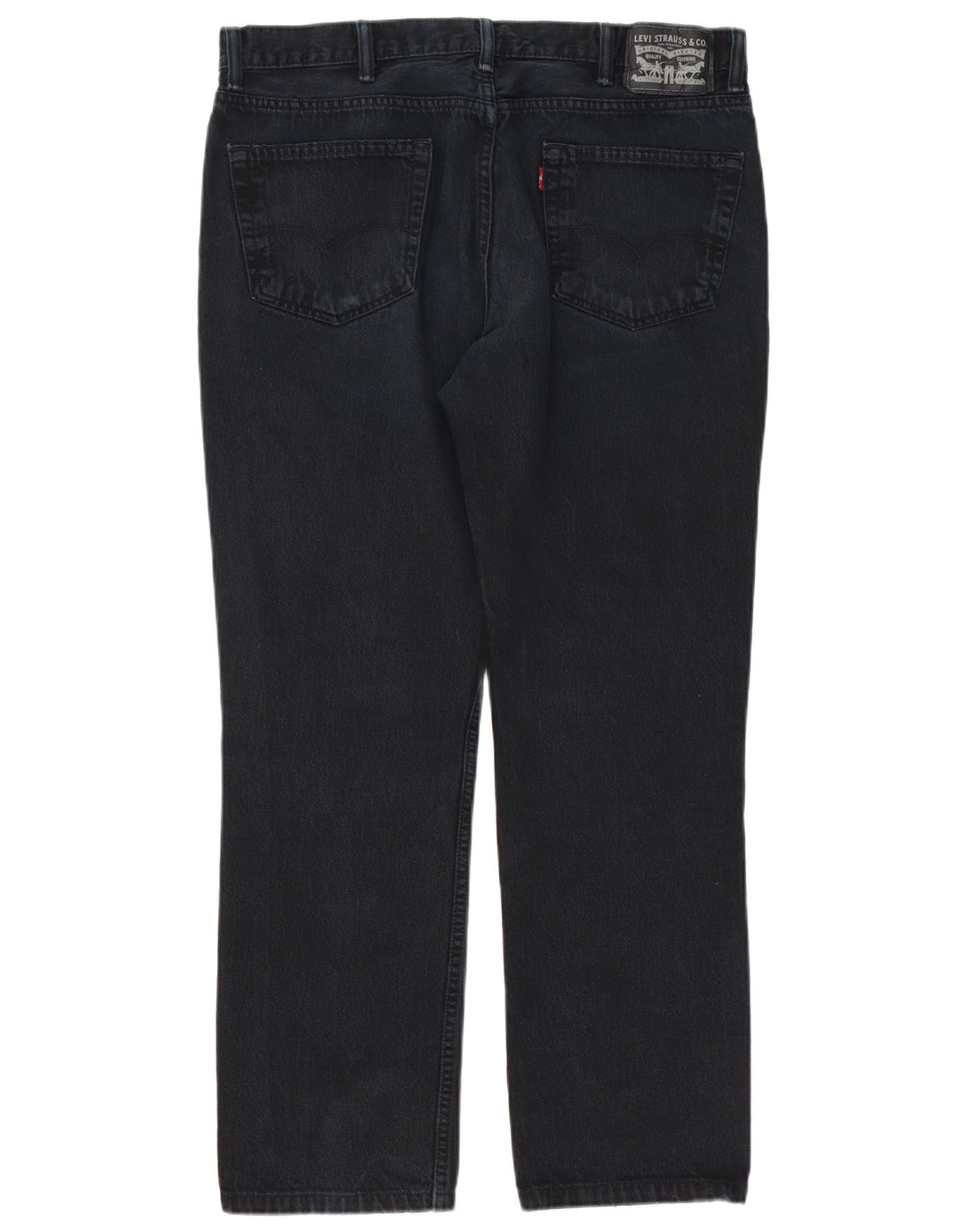 Levi's muške isprekidane ravne traperice W38 L32 crni pamuk