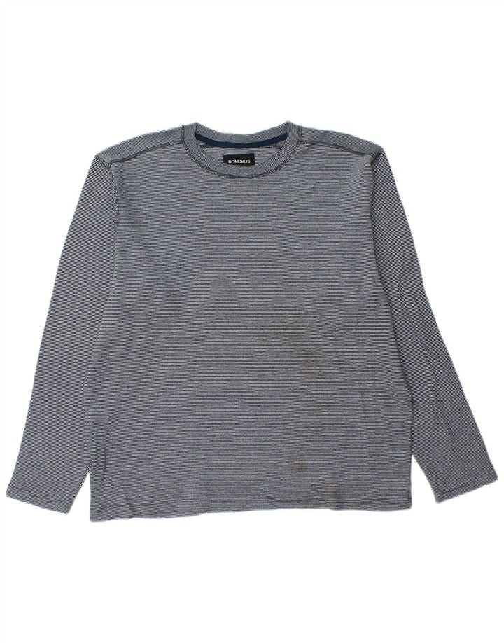 BONOBOS muška majica dugih rukava XL, pamuk s plavim prugama