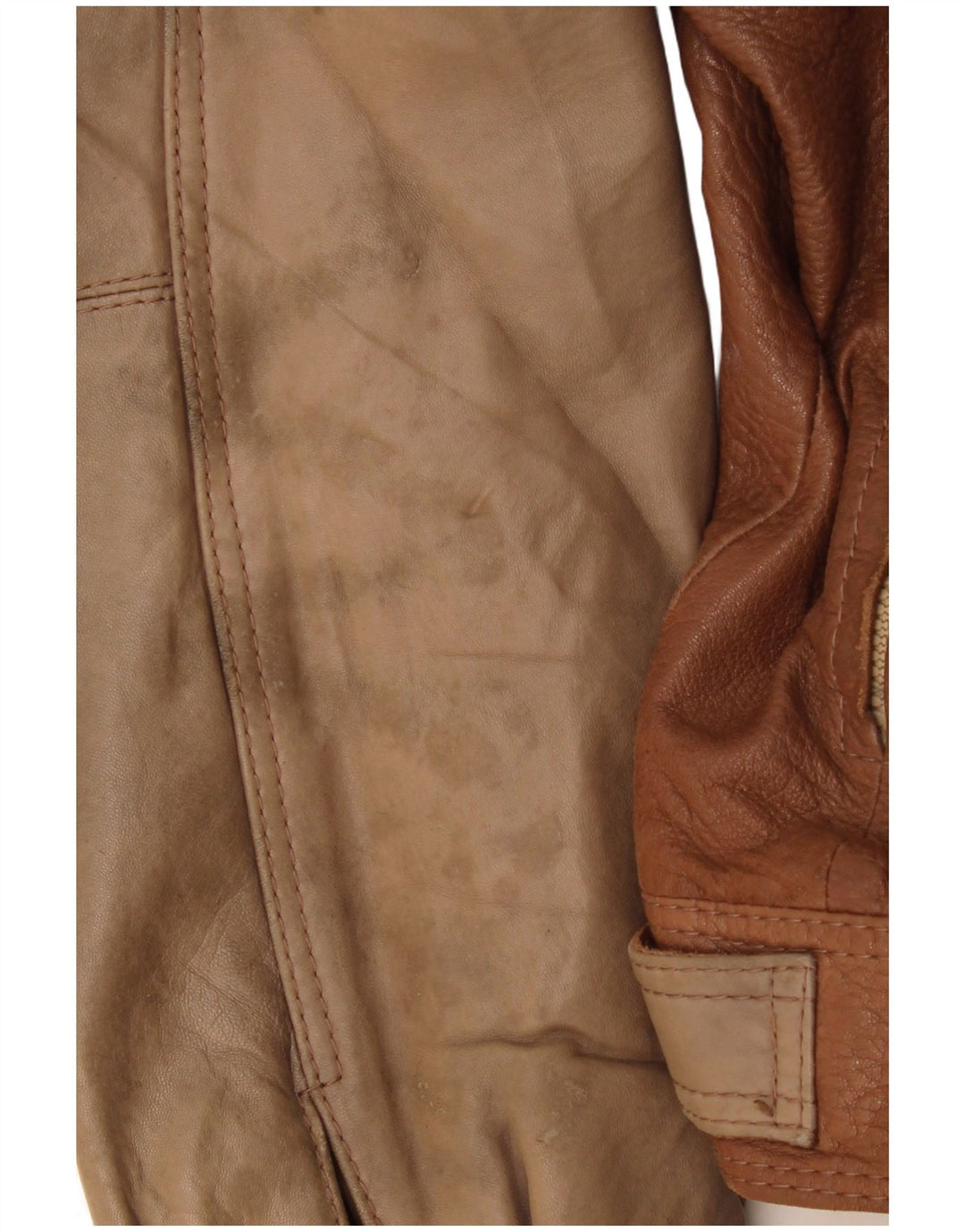 Vintage muška kožna jakna IT 50 Large Brown Colourblock Leather