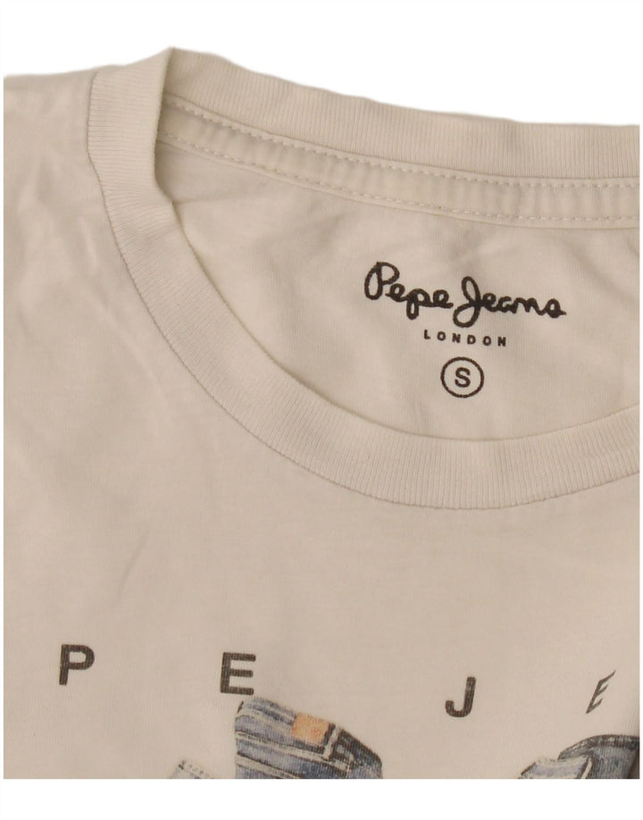 PEPE Jeans Muška majica kratkih rukava s grafičkim motivima Mala sivo bijela