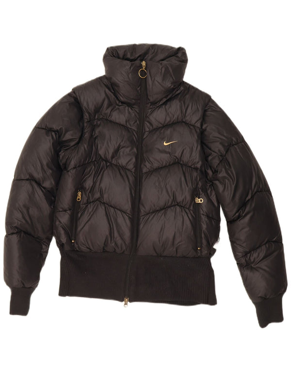 Nike Ženska široka podstavljena jakna UK 8/10 mala crna poliester