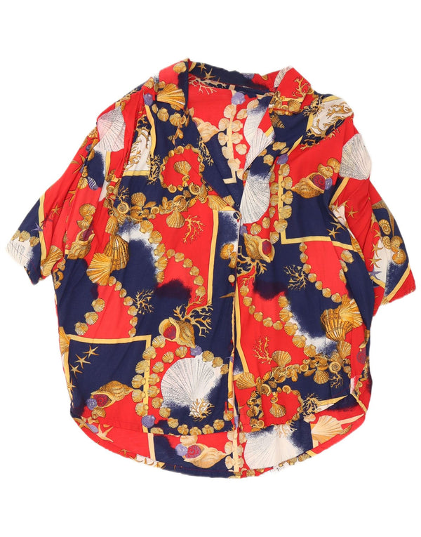 Vintage ženska grafička majica kratkih rukava UK 18 XL tamnoplava boja