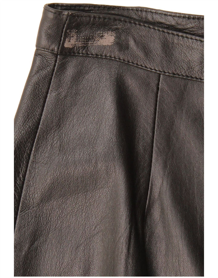 VINTAGE ženska kožna suknja IT 44 srednje W28 crna koža