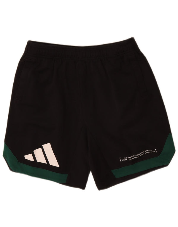 Adidas muške kratke sportske hlače s grafičkim motivima, velike crne boje, pamuk