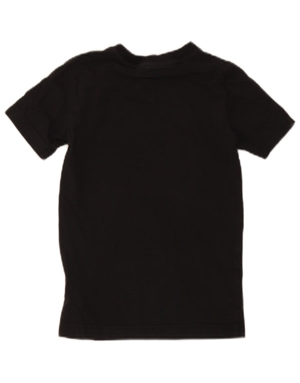Adidas Boys Graphic T-Shirt Top 7-8 Years Black Pamuk