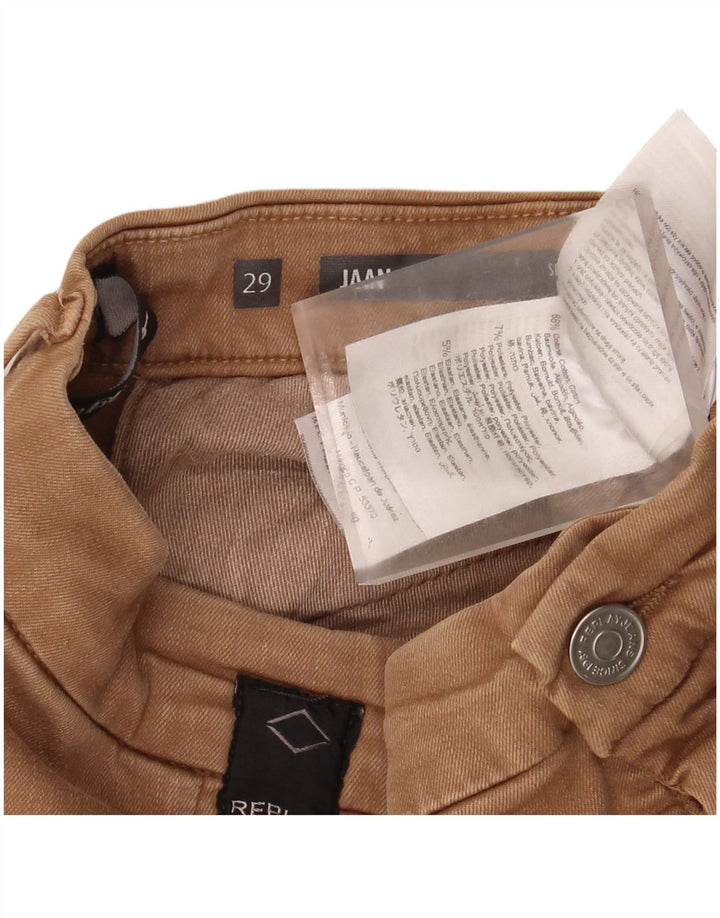 REPLAY Ženske Jaan Skinny Cargo hlače W29 L34 Smeđi pamuk