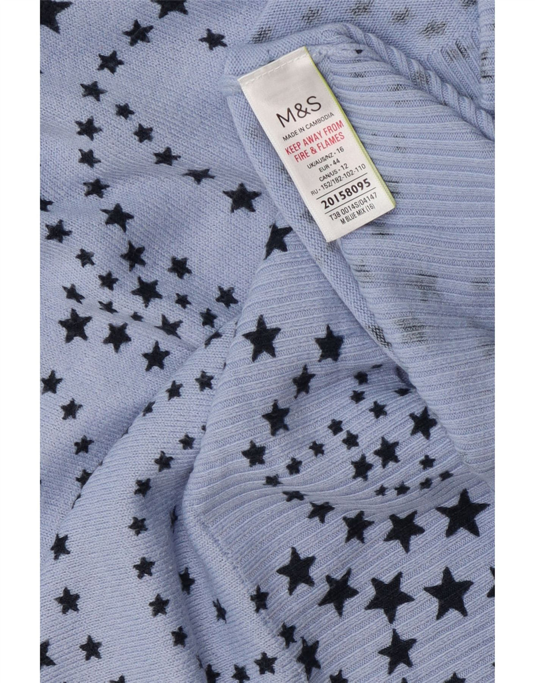 Marks & Spencer ženski džemper s V-izrezom UK 16 Large Blue