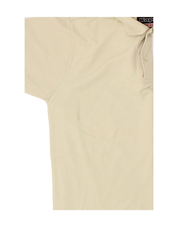 KAPPA Mens Polo Shirt Medium Beige Cotton Vintage Kappa and Second-Hand Kappa from Messina Hembry 
