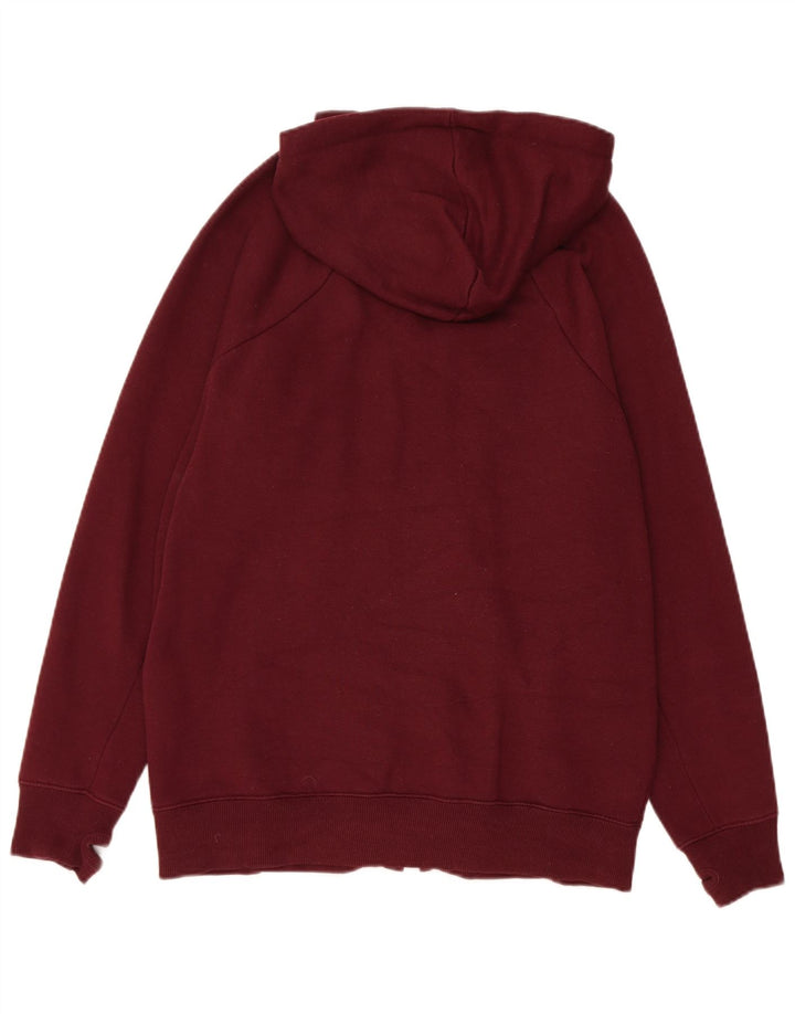 KICKERS Mens Zip Hoodie Sweater Medium Burgundy Polyester