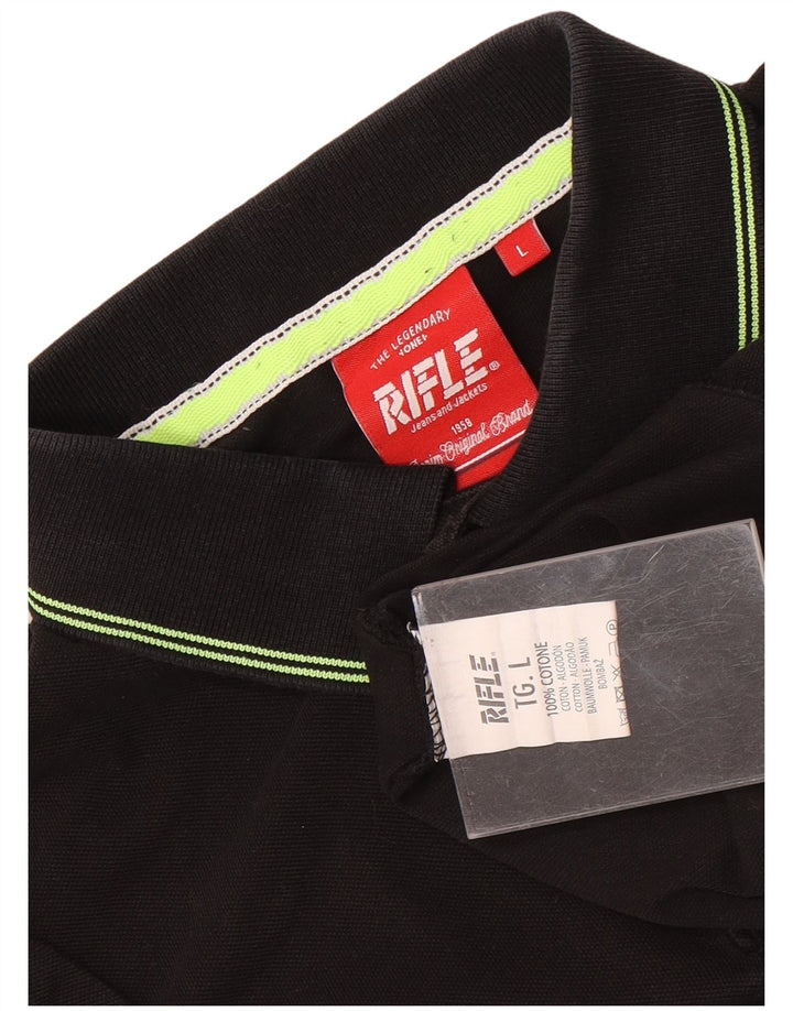 Rifle muška polo majica velika crna pamučna