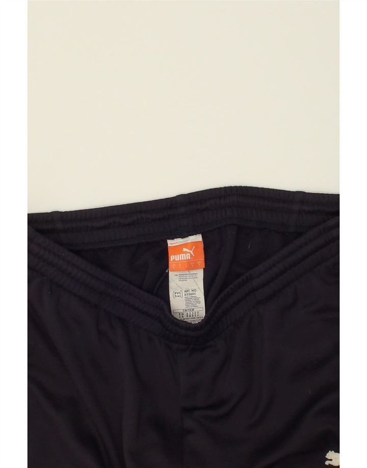 PUMA Mens Tracksuit Trousers Large Navy Blue Colourblock Polyester Vintage Puma and Second-Hand Puma from Messina Hembry 