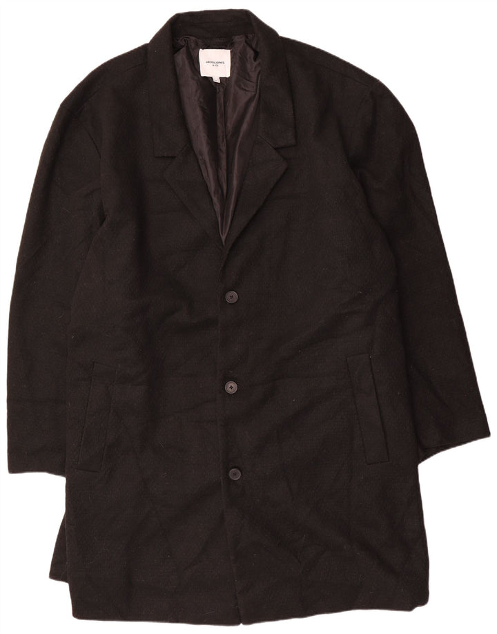 Jack & Jones muški kaput UK 50 5XL crni poliester