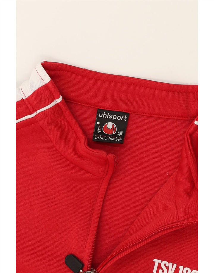 UHLSPORT Mens Graphic Pullover Tracksuit Top Large Red Colourblock Vintage Uhlsport and Second-Hand Uhlsport from Messina Hembry 