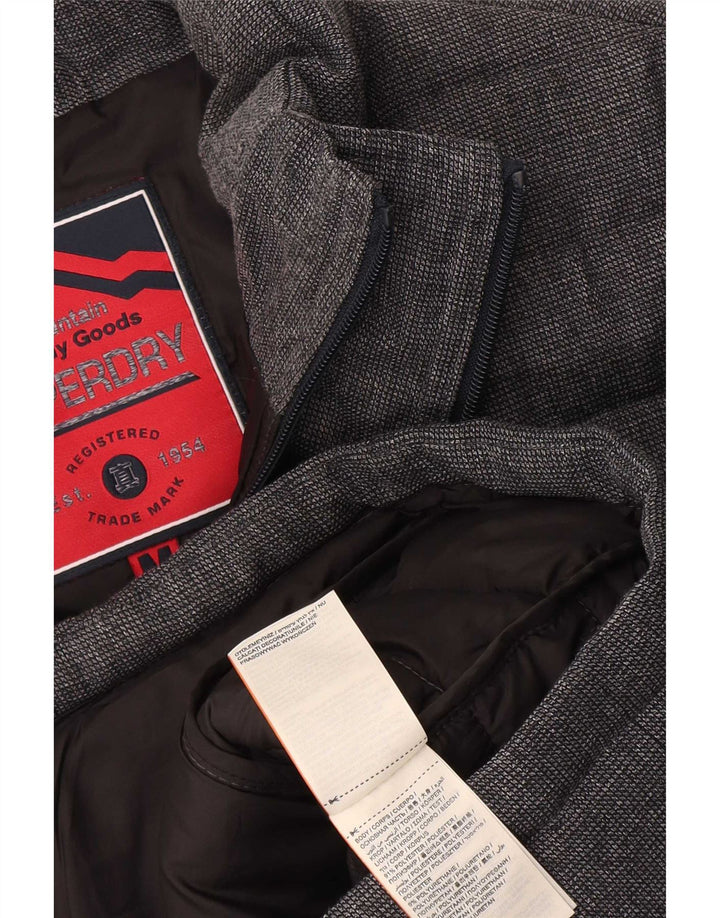 Superdry muška podstavljena jakna UK 38 srednje sivi poliester