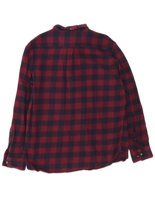 French Connection muška flanelska košulja 2XL bordo gingham pamuk