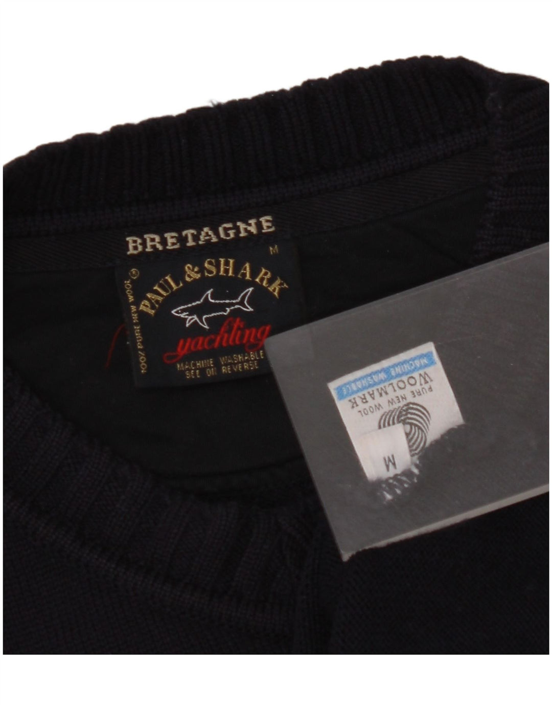 PAUL & SHARK Muški džemper s V-izrezom, srednje tamnoplava nova vuna