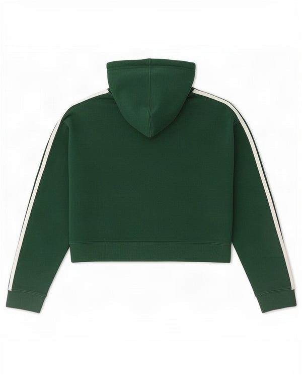 Adidas ženski kratki džemper s kapuljačom UK 6 XS, zeleni pamuk