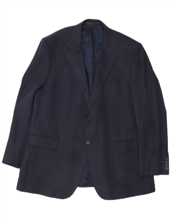 Marks & Spencer muški sako sa 2 gumba UK 46 XL tamnoplava svila