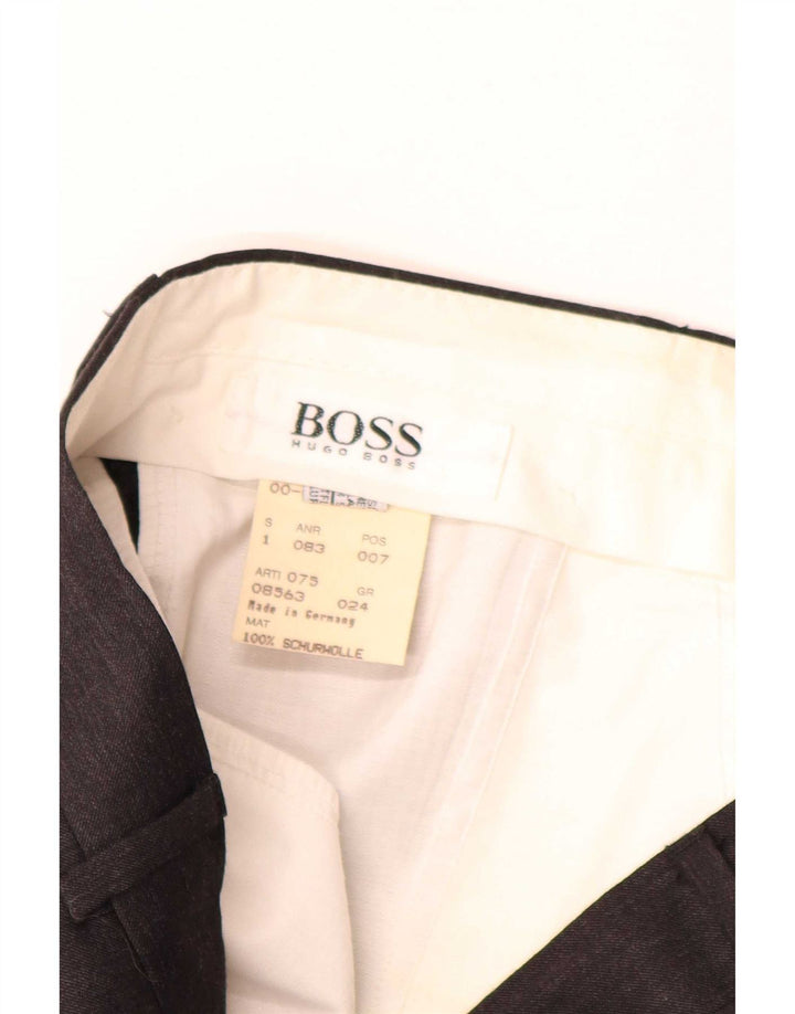 Hugo Boss muške hlače s štipaljkama W34 L30 crne vune