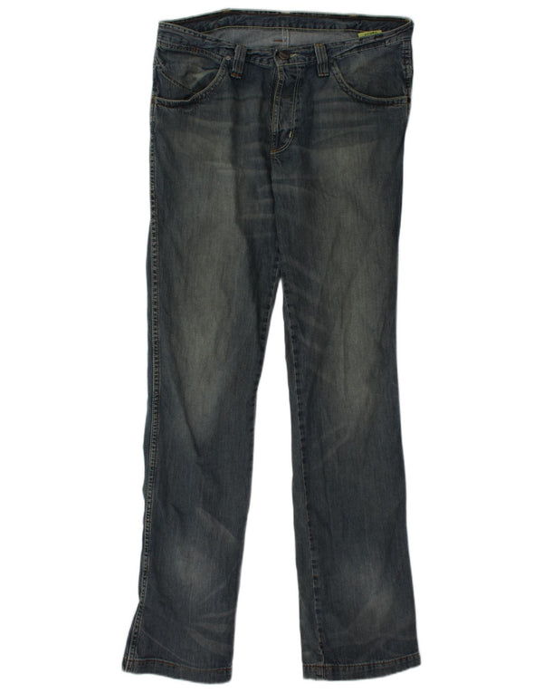 WRANGLER Womens Straight Jeans W34 L36  Blue Cotton