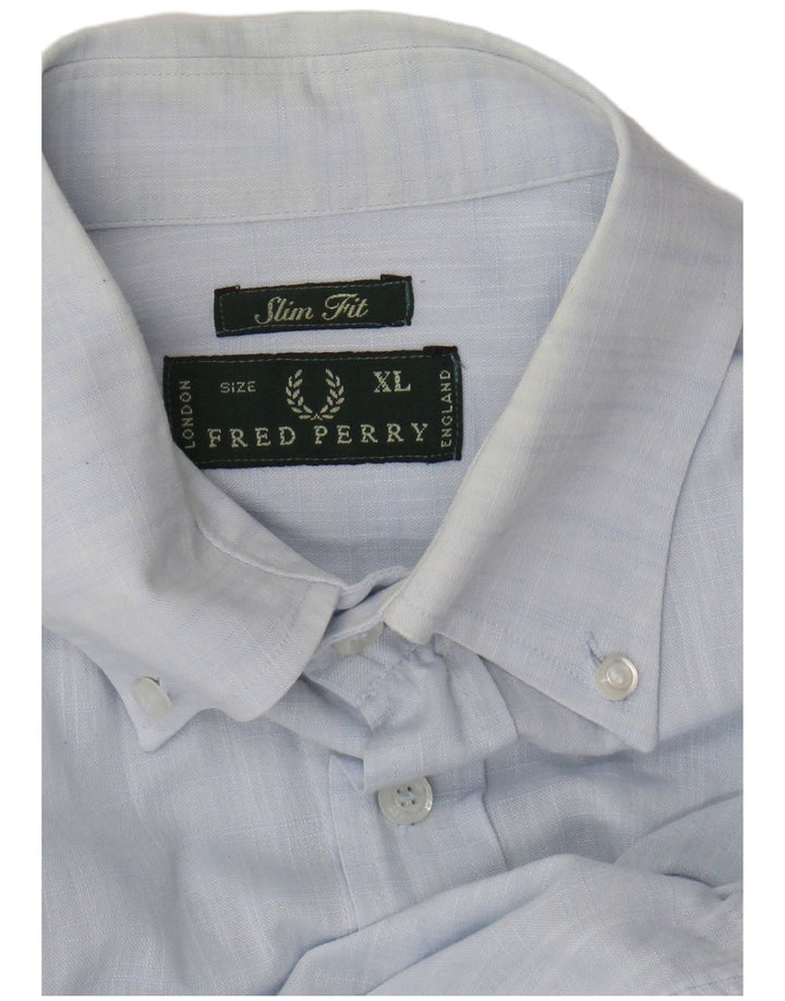Fred Perry muška uska košulja XL plava