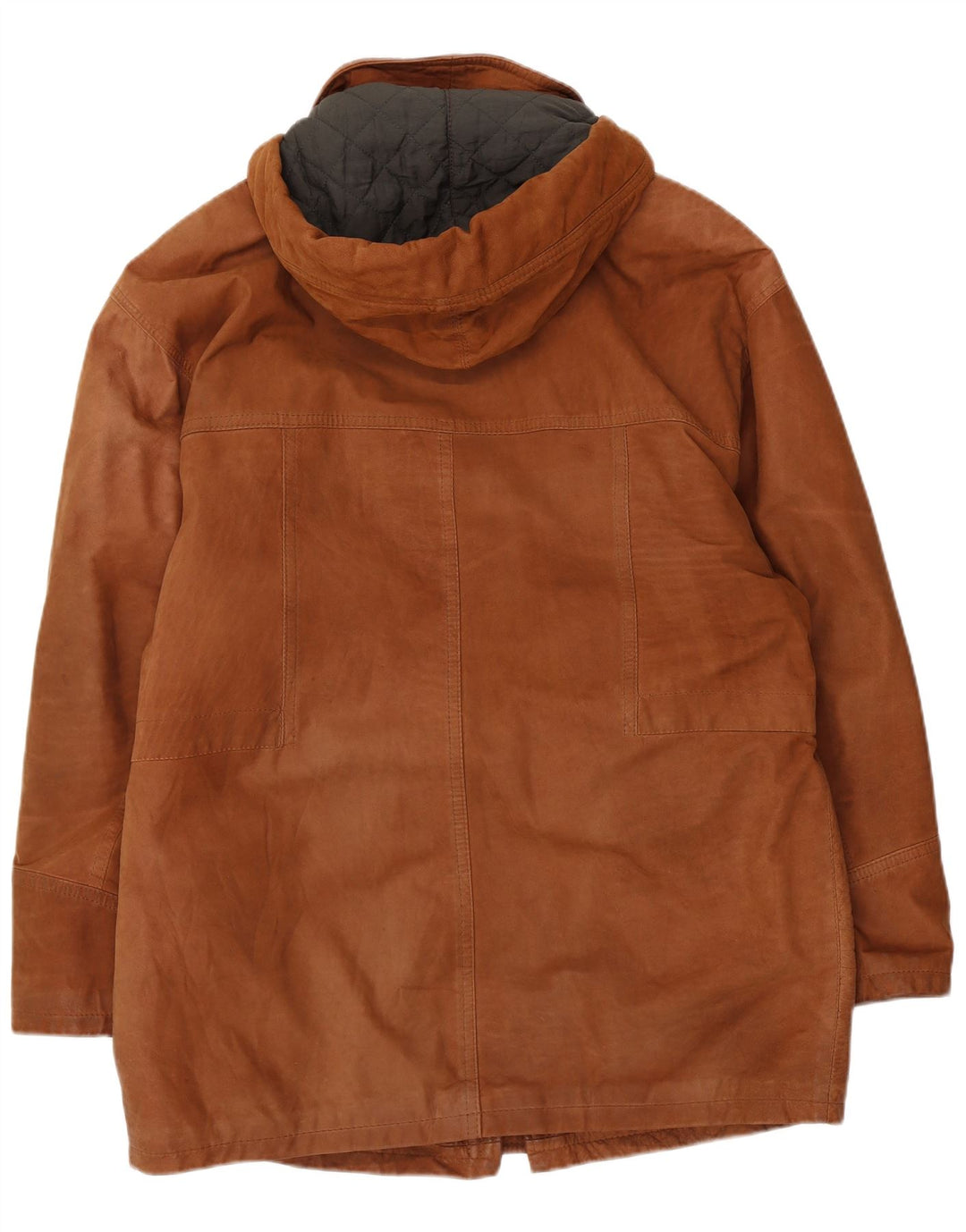 Vintage muški kožni kaput s kapuljačom IT 50 Large Brown Leather