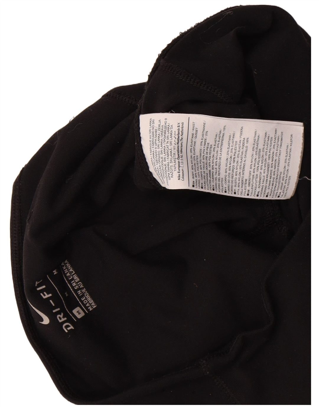 Nike Ženske Dri Fit Leggings UK 12 srednje crne najlonske