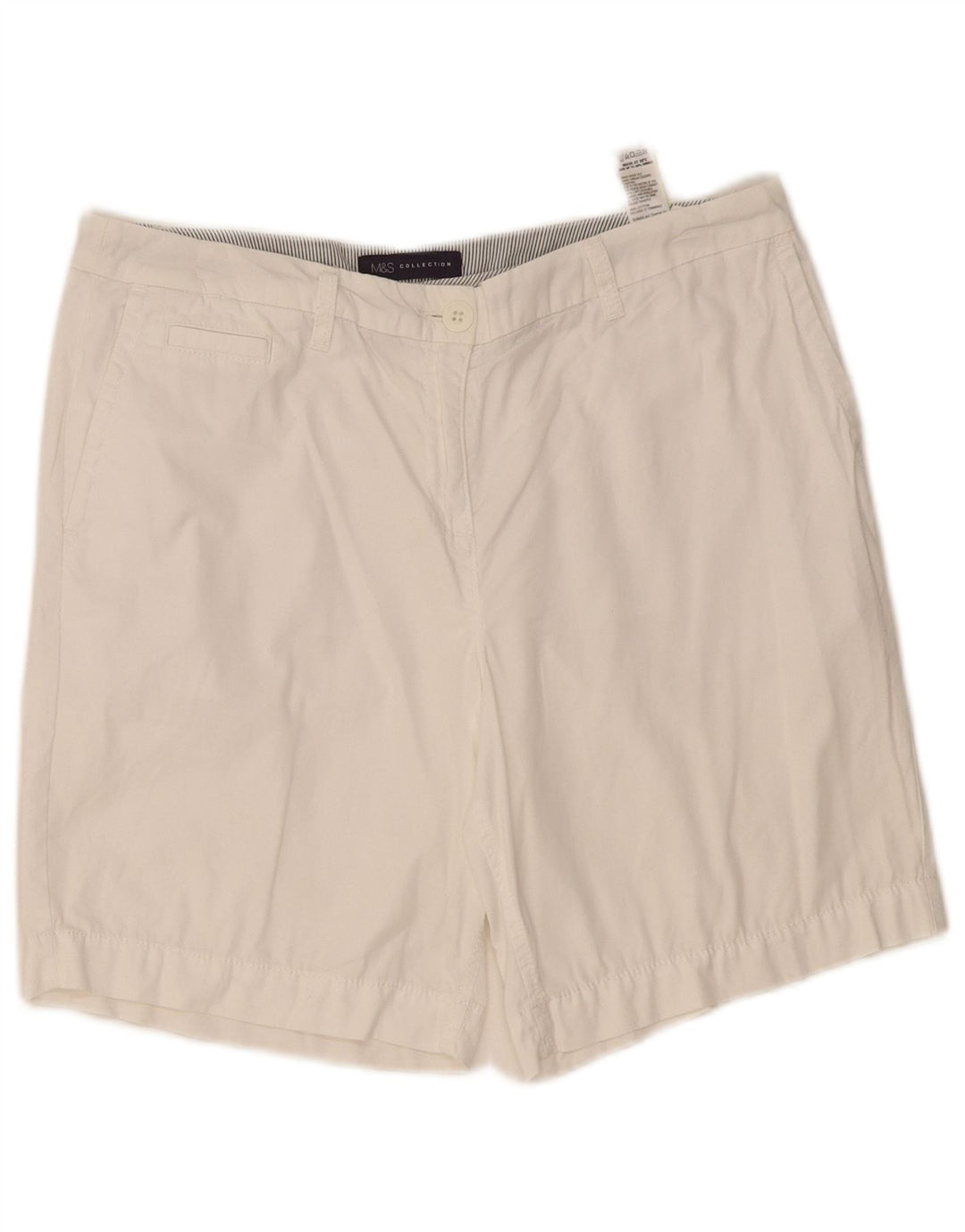Marks & Spencer ženske chino kratke hlače UK 12 srednje W34 bijeli pamuk