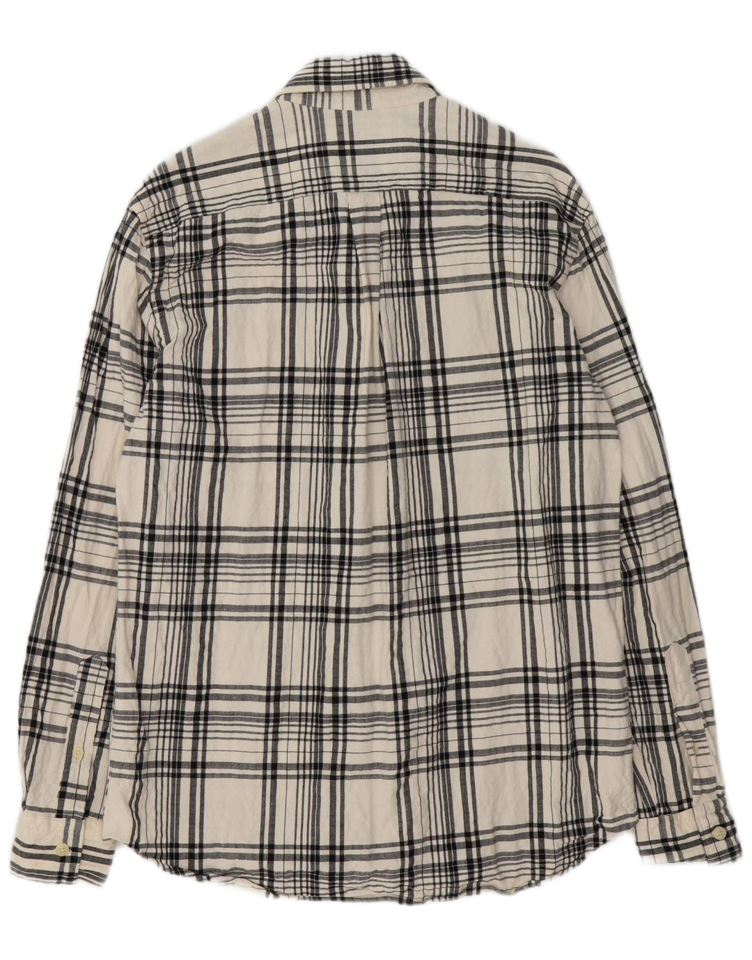 Zara muška flanelska košulja opuštenog kroja srednje bijele boje, pamuk