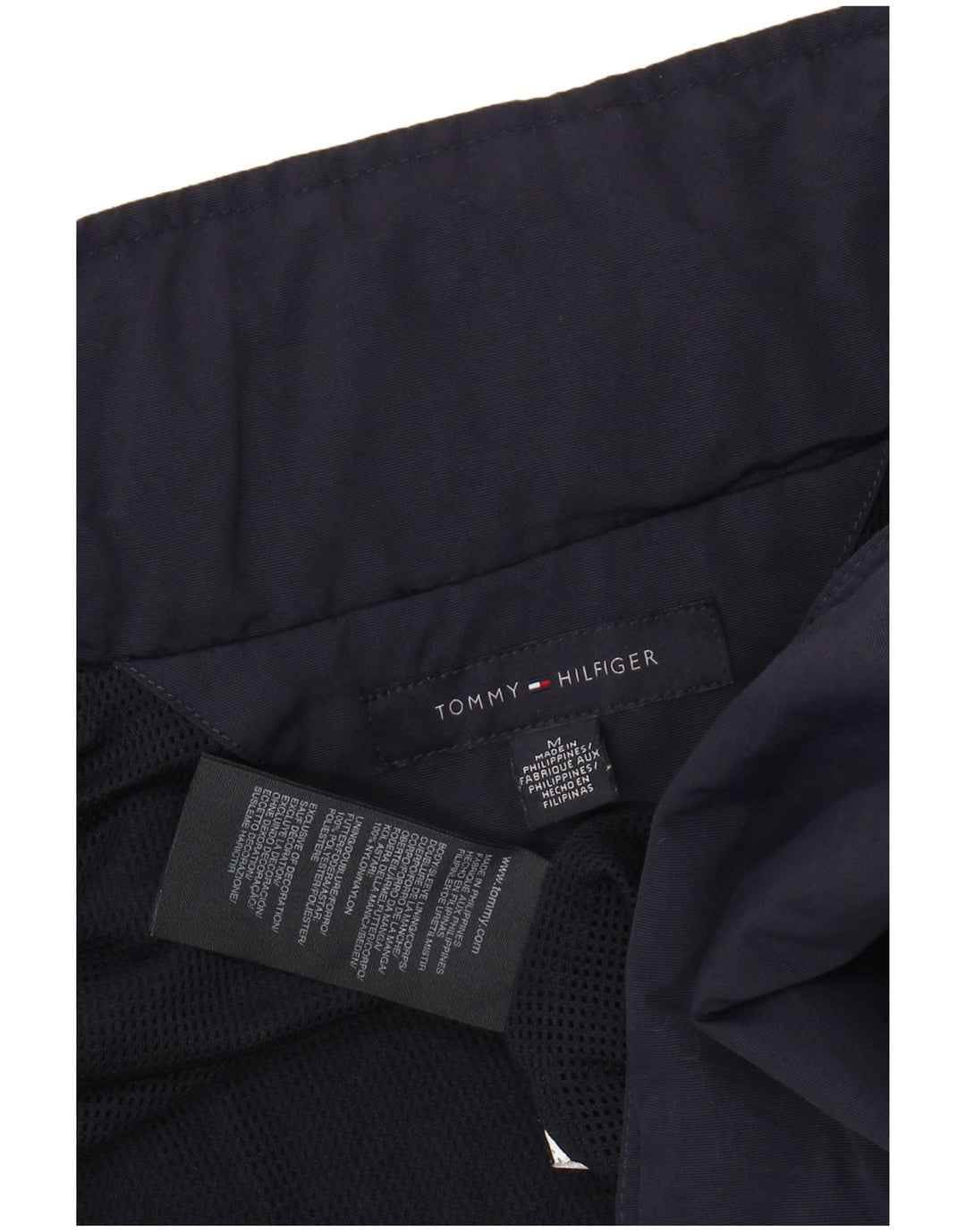 TOMMY HILFIGER muška bomber jakna s kapuljačom UK 38 srednje tamnoplavi najlon