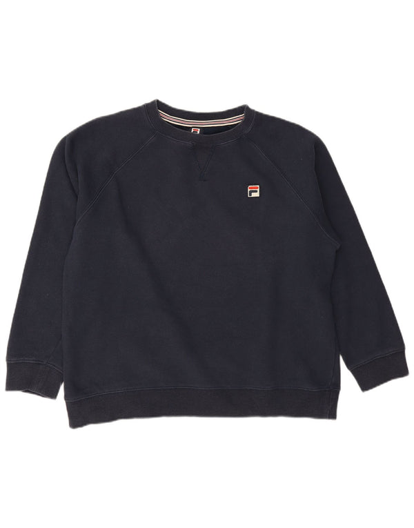 Fila Ženska majica s kratkim rukavima UK 16 Veliki tamnoplavi pamuk