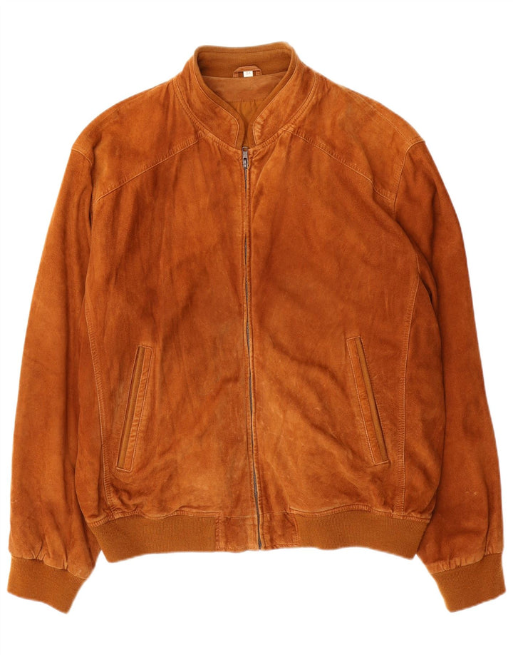 VINTAGE muška bomber jakna od brušene kože IT 54 2XL bež koža