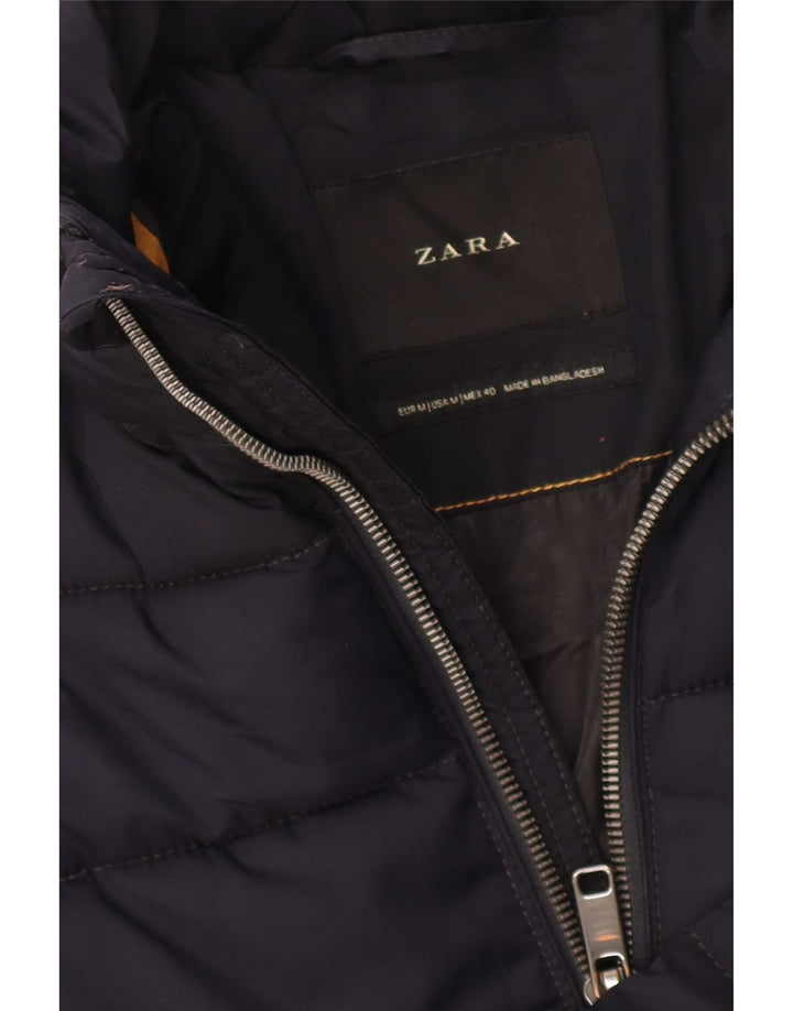 Zara muška podstavljena jakna s kapuljačom UK 38 srednje tamnoplava