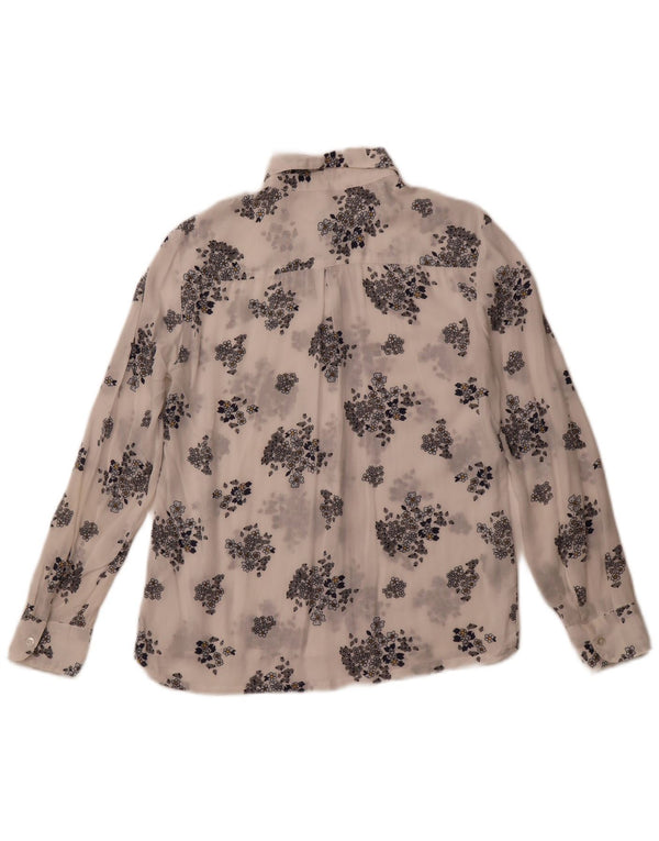 BENETTON ženska prozirna košulja UK 6 XS bijeli cvjetni modal