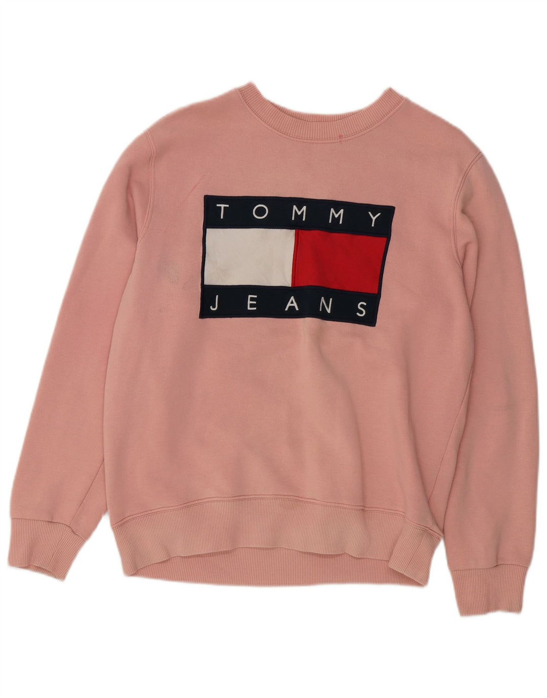 TOMMY HILFIGER Ženski džemper s grafičkim motivima UK 14 Srednje ružičasti pamuk