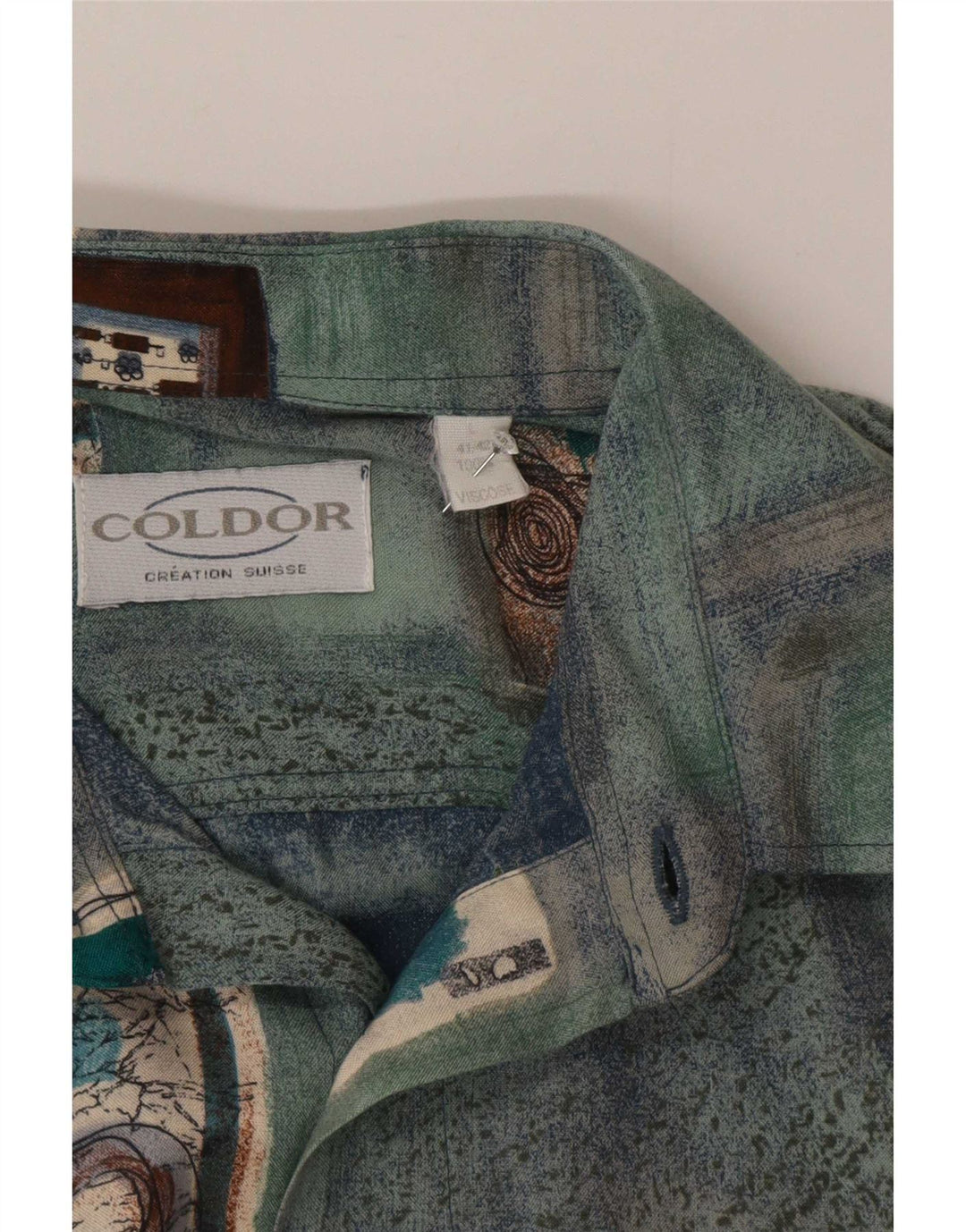 Coldor muška košulja kratkih rukava veličina 41/42 velika plava patchwork viskoza
