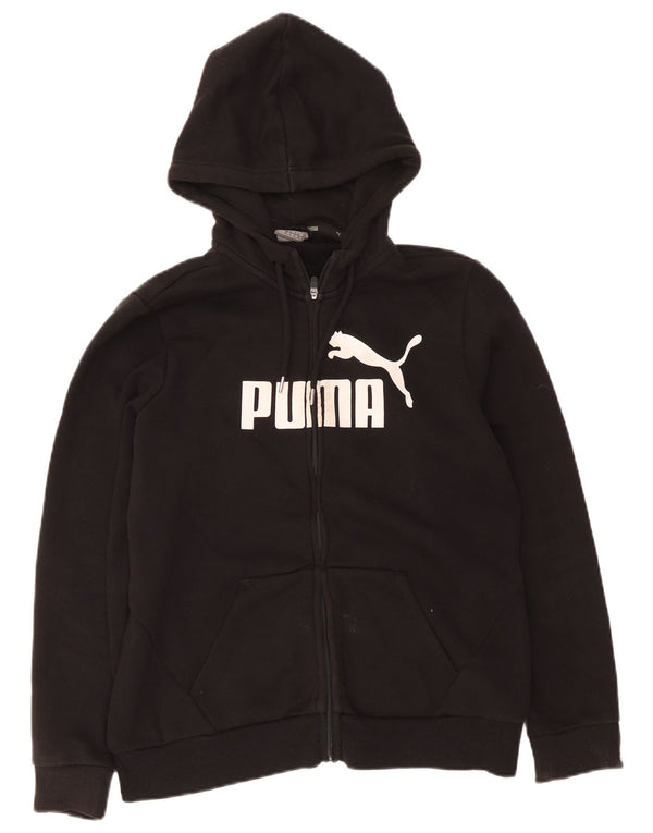 Puma ženski džemper s kapuljačom s patentnim zatvaračem UK 16 veliki crni pamuk