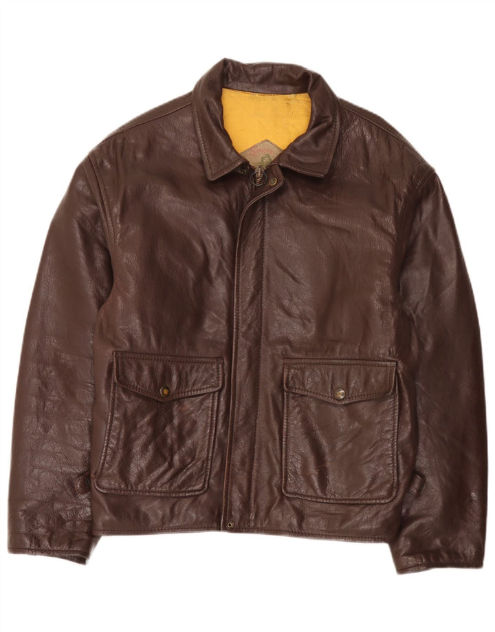 Vintage muška kožna jakna IT 50 Large Brown Leather