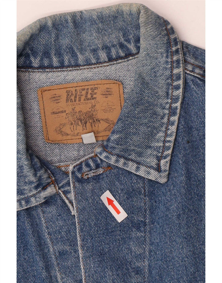 Rifle Mens Denim Jacket UK 42 XL Blue