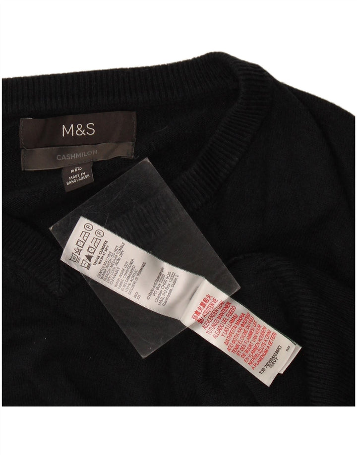 Marks & Spencer muški džemper s V-izrezom srednje tamnoplave akrilne boje