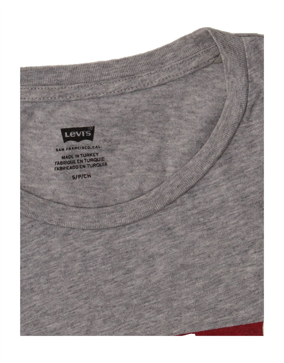 LEVI'S Mens Graphic T-Shirt Top Small Grey Cotton Vintage Levi's and Second-Hand Levi's from Messina Hembry 
